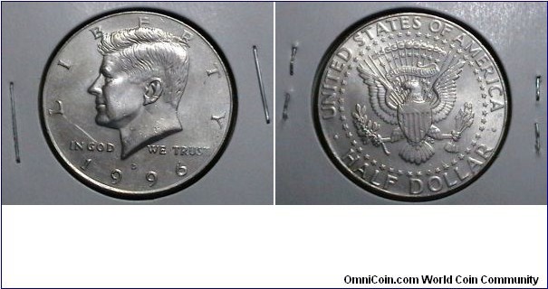 U.S. 1996-D 50 Cents Kennedy Half KM# A202a 