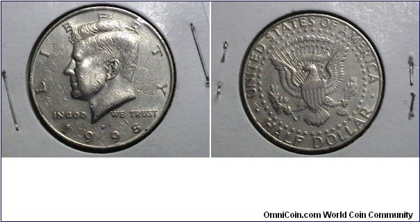 U.S 1998-P 50 Cents Kennedy Half KM#  A202a 