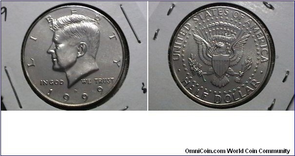 U.S 1999-D 50 Cents Kennedy Half KM#  A202a 