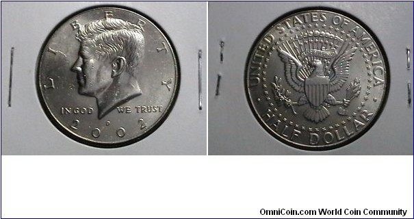 U.S 2002-D 50 Cents Kennedy Half KM#  A202a 
