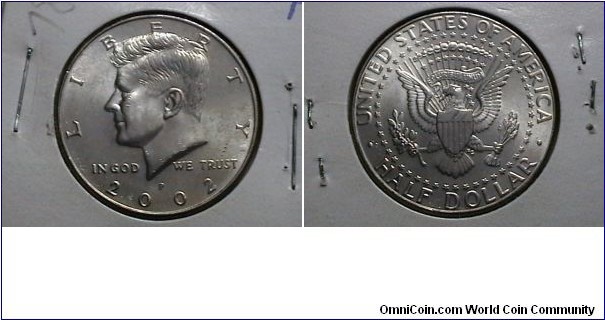 U.S 2002-P 50 Cents Kennedy Half KM#  A202a 