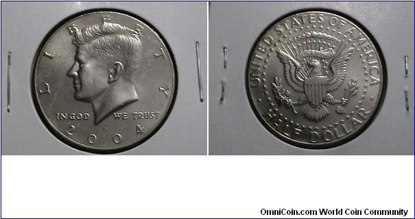 U.S 2004-D 50 Cents Kennedy Half KM#  A202a 