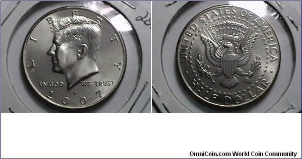 U.S 2007-P 50 Cents Kennedy Half KM#  A202a 