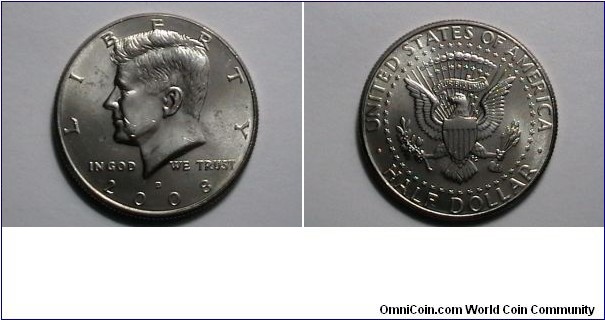 U.S 2008-D 50 Cents Kennedy Half KM#  A202a 