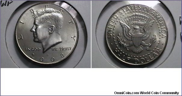 U.S 2008-P 50 Cents Kennedy Half KM#  A202a 