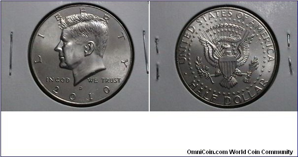 U.S 2010-D 50 Cents Kennedy Half KM#  A202a 