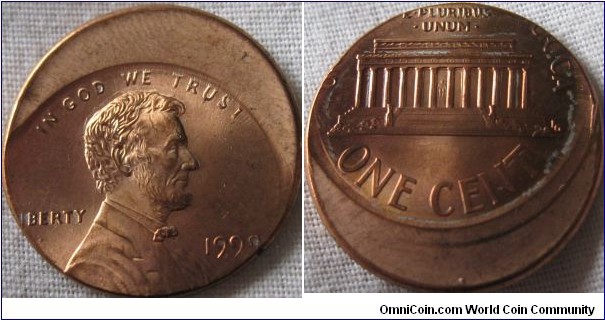 1992 aUNC off centre cent