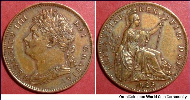 George IIII. Farthing. Gilt Copper???