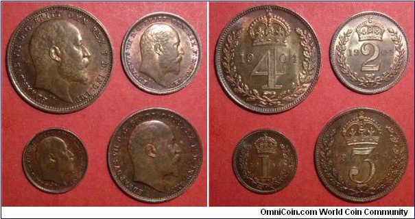 Edward VII. Maundy Set 1904