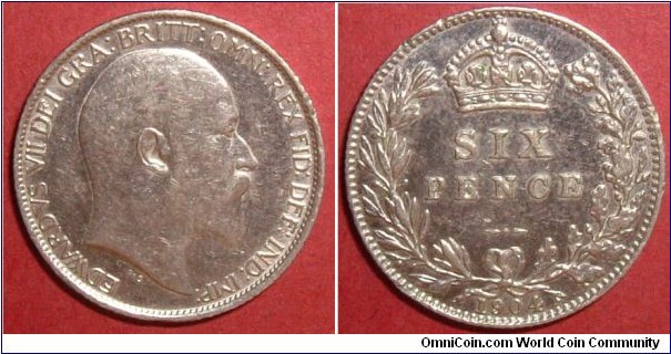 Edward VII. Sixpence 1904