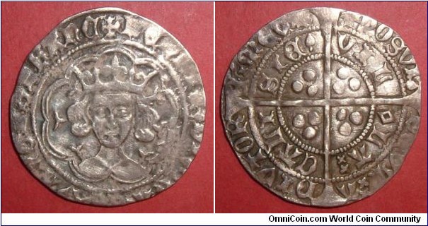 1430-4 Henry VI. Groat (pinecone-mascle issue)
Calais