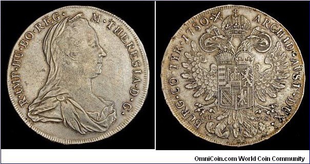 Restrike taler 1788-1790 AD in Karlsburg (Transylvania).