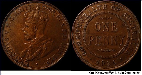 Australia 1 Penny 1936