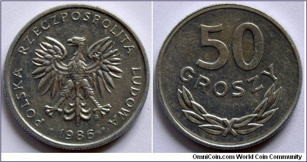 50 groszy.
1986, Variety 