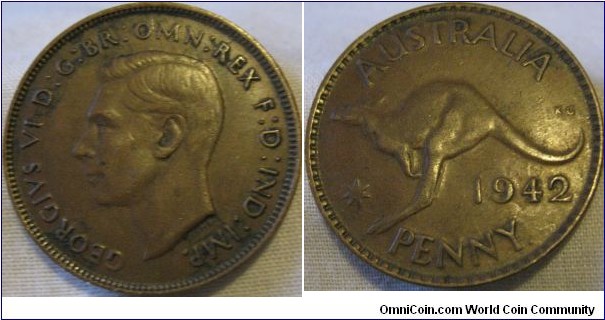 1942 australia penny, EF