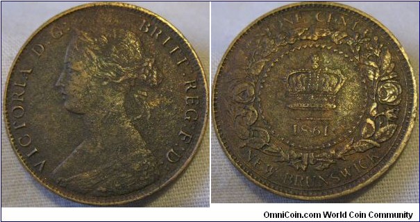 1861 new brunswick cent