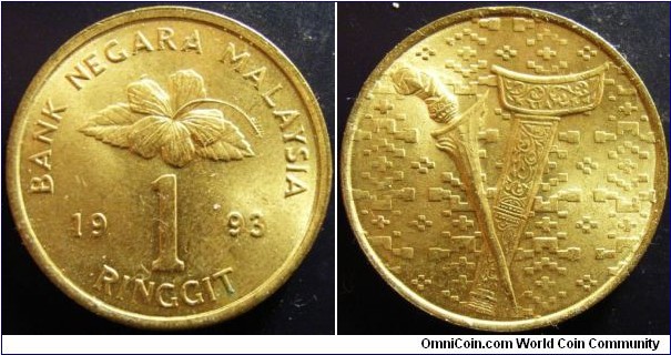 Malaysia 1993 1 ringgit. Nice coin. 
