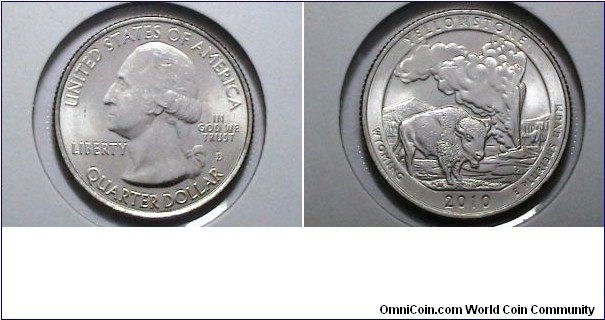 U.S. 2010-P 25 Cents Yellostone 