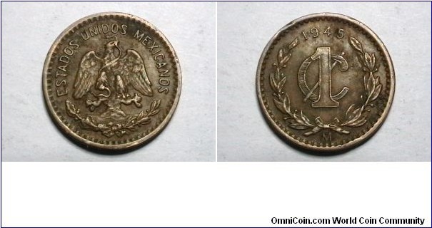 Mexico 1945-M 1 Centavo KM# 415 