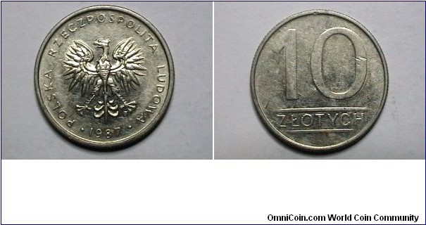 Poland 1987-MW 10 Zlotych Y# 152.1 Thanks Henry12