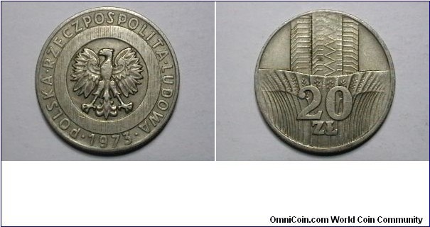 Poland 1973 20 Zlotych minted Kremlin mint KM Y#67 Thanks Henry12