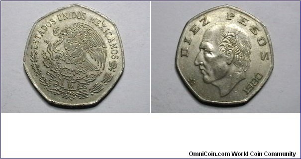 Mexico 1980-M 10 Pesos KM# 477.2 