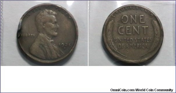 U.S. 1925-S 1 Cent KM# 132 