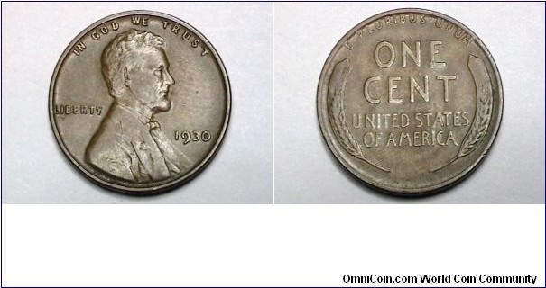 U.S. 1930-P 1 Cent KM# 132 