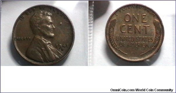 U.S. 1941-D 1 Cent KM# 132 