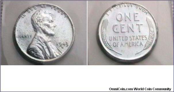 U.S. 1943-S 1 Cent KM# 132a 