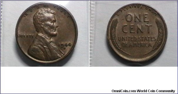 U.S. 1944-D 1 Cent KM# A132 