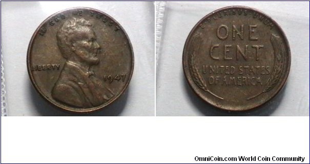 U.S. 1947-P 1 Cent KM# A132 