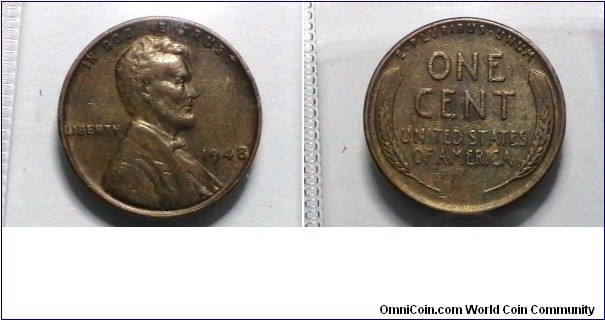 U.S. 1948-P 1 Cent KM# A132 