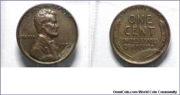 U.S. 1951-P 1 Cent KM# A132 