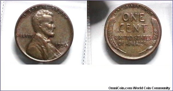 U.S. 1956-P 1 Cent KM# A132 