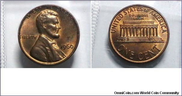 U.S. 1960-P  1 Cent KM# 201 Large Date 