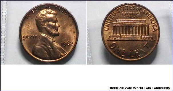 U.S. 1962-P 1 Cent KM# 201 