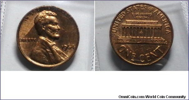 U.S. 1964-P 1 Cent KM# 201 