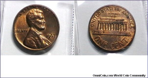 U.S. 1967 1 Cent KM# 201 
