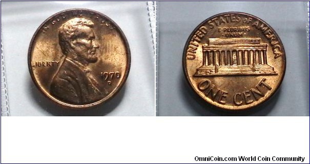 U.S. 1970-D 1 Cent KM# 201 