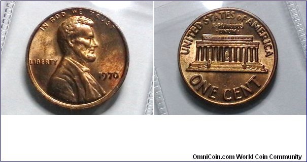 U.S. 1970-P 1 Cent KM# 201 