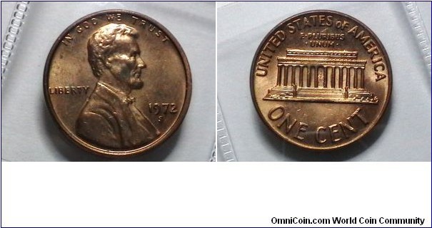 U.S. 1972-S 1 Cent KM# 201 
