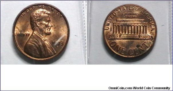 U.S. 1973-D 1 Cent KM# 201 