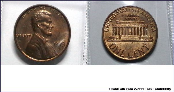 U.S. 1973-S 1 Cent KM# 201 