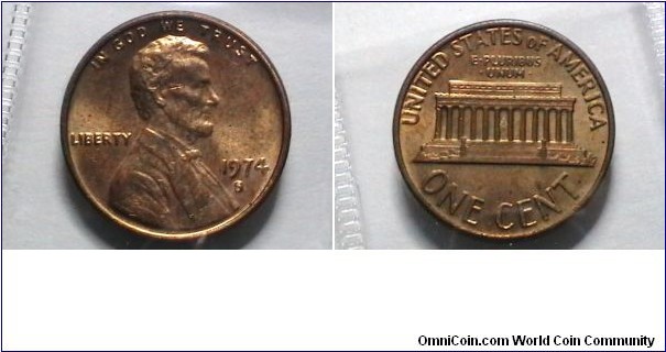 U.S. 1974-S 1 Cent KM# 201 