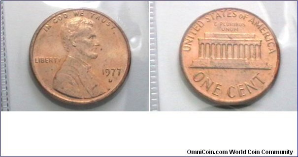 U.S. 1977-D 1 Cent KM# 201 