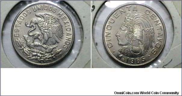 Mexico 1965-M 50 Centavos  Km# 451 