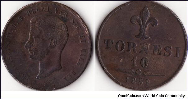 10 tornese Franciscus II Sicily