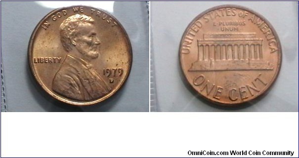 U.S. 1979-D 1 Cent KM# 201 