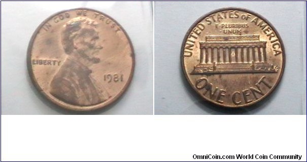 U.S. 1981-P 1 Cent KM# 201 